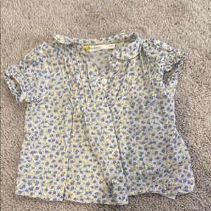 Mini Boden Blue and White Floral Blouses Relaxed Fit
